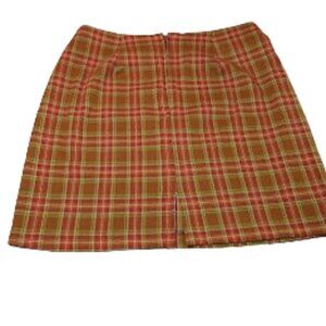 size12 plaid pleated skirt academia Fall colors Clueless inspired